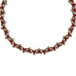 Holly Berry Jade Statement Necklace