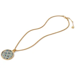 Iznik Cintamani Enamel Pendant Necklace