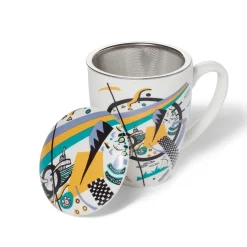 Kandinsky Small Worlds Covered Mug with Tea Infuser