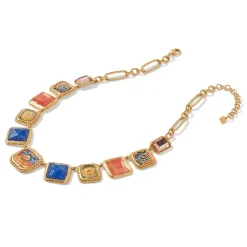 Kashan Carpet Statement Collar Necklace