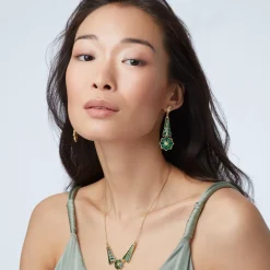 Lotus Pagoda Plique-à-Jour Pendant Necklace