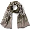 Louis C. Tiffany Gladioli Wool-Blend Shawl