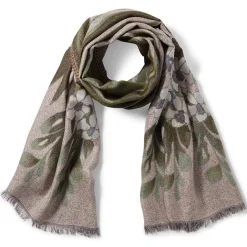 Louis C. Tiffany Gladioli Wool-Blend Shawl