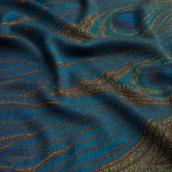 Louis C. Tiffany Peacock Feather Wool-Blend Shawl