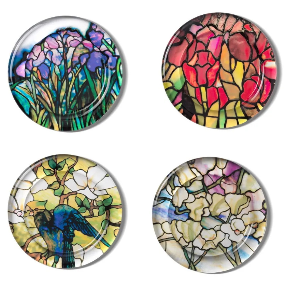 Louis C. Tiffany Stained-Glass Coasters