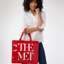 Met Logo Vinyl Tote