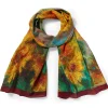 Monet Sunflowers Oblong Silk Scarf