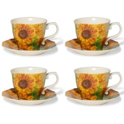Monet Sunflowers Teacup and Saucer