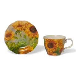 Monet Sunflowers Teacup and Saucer