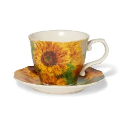 Monet Sunflowers Teacup and Saucer