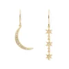 Moon and Stars Drop Earrings