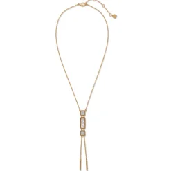 Mother-of-Pearl Tile Double Lariat Necklace