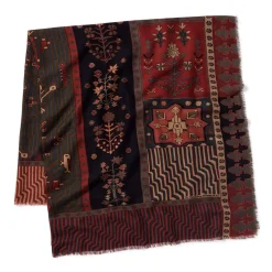 Persian Garden Oversize Square Wool Scarf