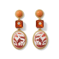 Qing Bottle Lotus Pond Drop Earrings