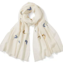 Qing Embroidered Butterflies Oblong Scarf