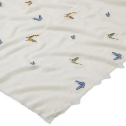 Qing Embroidered Butterflies Oblong Scarf