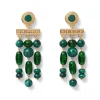 Roman Malachite Chandelier Earrings