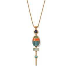 Royal Scarab Lariat Necklace
