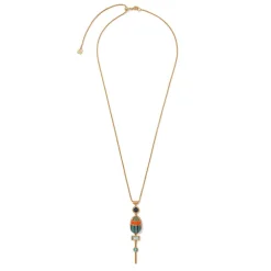 Royal Scarab Lariat Necklace
