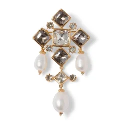 Royal Tudor Pearl Chandelier Brooch