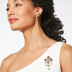 Royal Tudor Pearl Chandelier Brooch