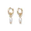 Royal Tudor Small Hoop Earrings with Pearls