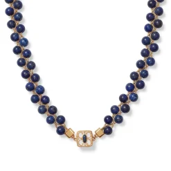 Spanish Baldric Lapis Braided Necklace