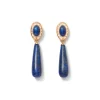 Spanish Baldric Lapis Elongated Drop Earrings