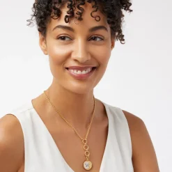 Spanish Day and Night Reversible Lariat Pendant Necklace