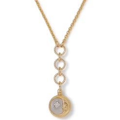 Spanish Day and Night Reversible Lariat Pendant Necklace