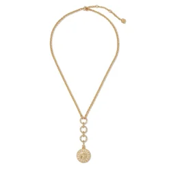 Spanish Day and Night Reversible Lariat Pendant Necklace