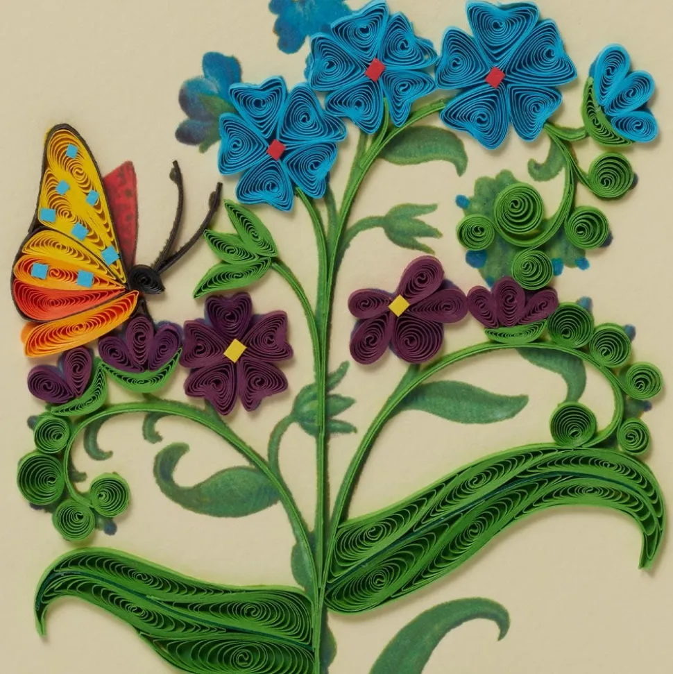 The Met Cloisters Garden Forget-Me-Not Quilled Card