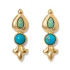 Tibetan Turquoise Drop Earrings