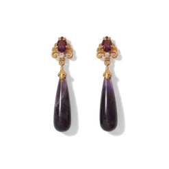 Turkish Amethyst Drop Earrings