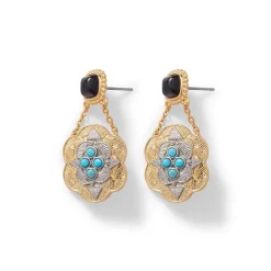 Turkmen Chain Drop Earrings