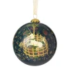 Unicorn in a Garden Hand-Painted Glass Ornament
