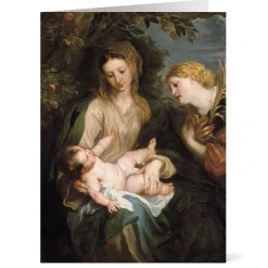 Van Dyck: Virgin and Child with Saint Catherine of Alexandria Holiday Cards