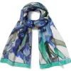 Van Gogh Irises Oblong Silk Scarf