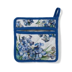 Van Gogh Irises Pot Holder and Oven Mitt Set