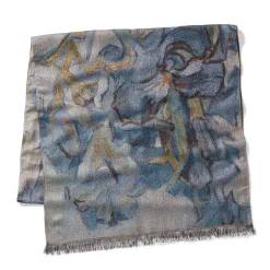 Van Gogh Irises Wool-Blend Shawl