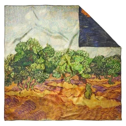 Van Gogh Stylized Nature Double-Sided Square Silk Scarf