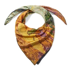 Van Gogh Stylized Nature Double-Sided Square Silk Scarf