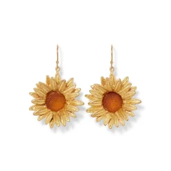 Van Gogh Sunflower Drop Earrings