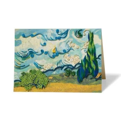 Van Gogh Wheat Field with Cypresses Quilled Card
