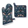 William Morris Strawberry Thief Pot Holder and Oven Mitt Set