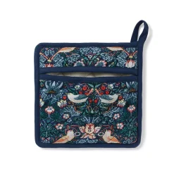 William Morris Strawberry Thief Pot Holder and Oven Mitt Set