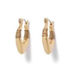 Wrapped Chevron Huggie Earrings